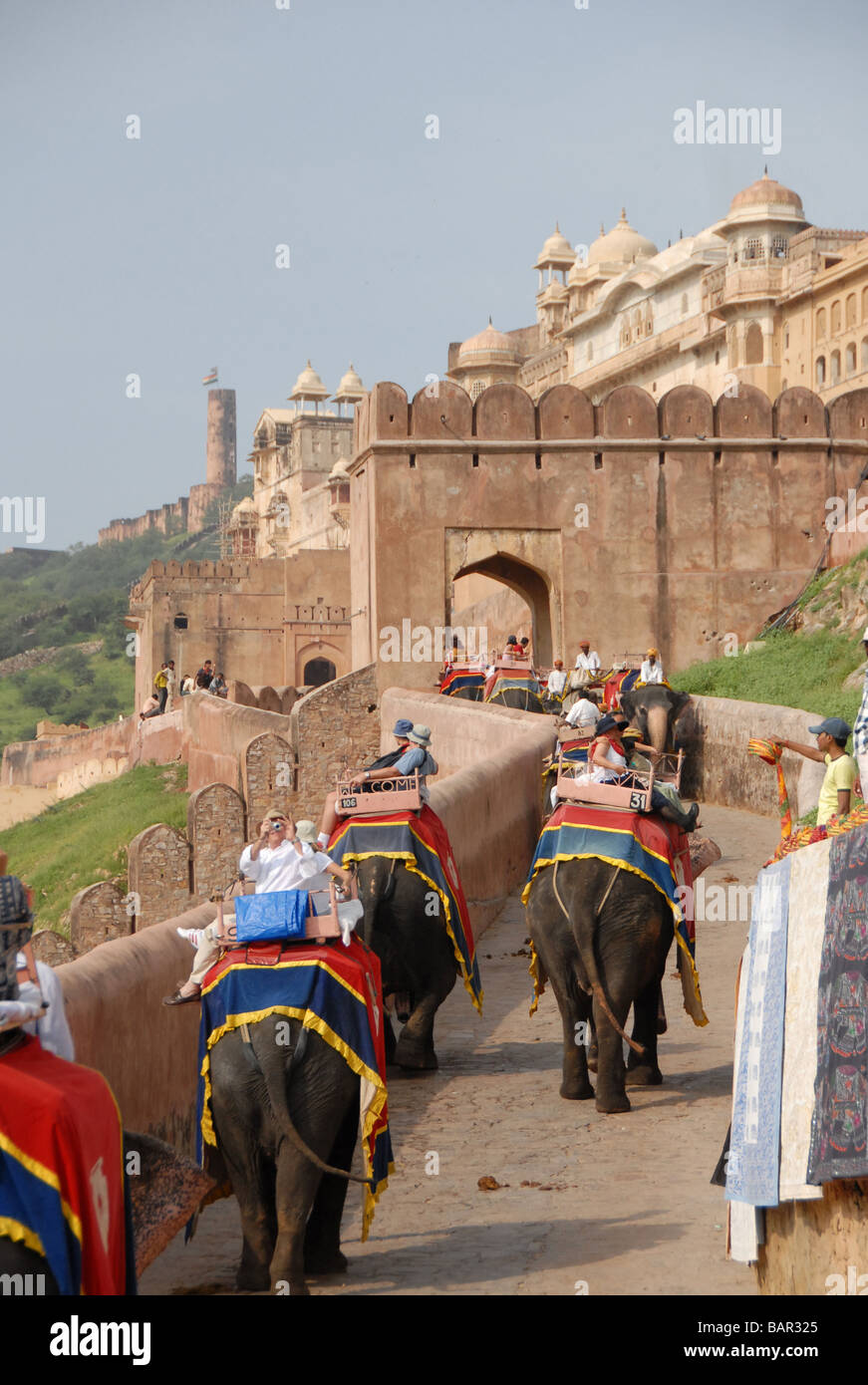 Elephants amber fort jaipur hi-res stock photography and images - Alamy