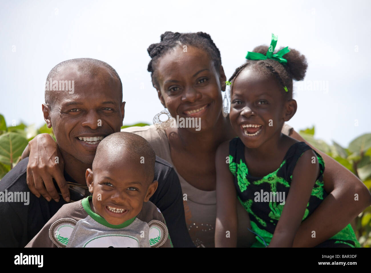 A Happy Barbadian Family Smiling For Portrait Stock Photo Alamy A Happy Barbadian Family Smiling For Portrait Stock Photo Alamy