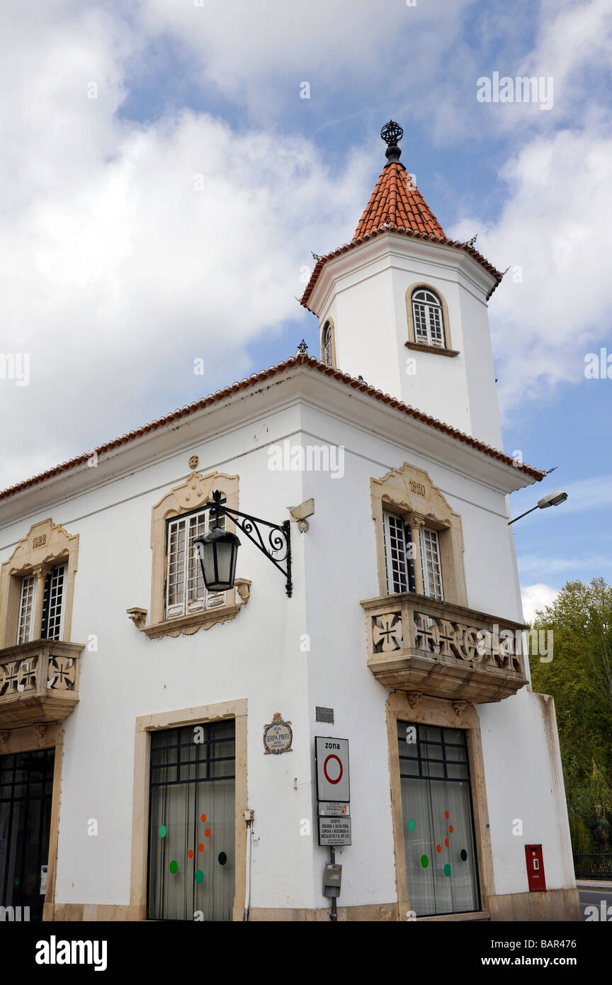 Exterior of 1920 s building Tomar Portugal Stock Photo