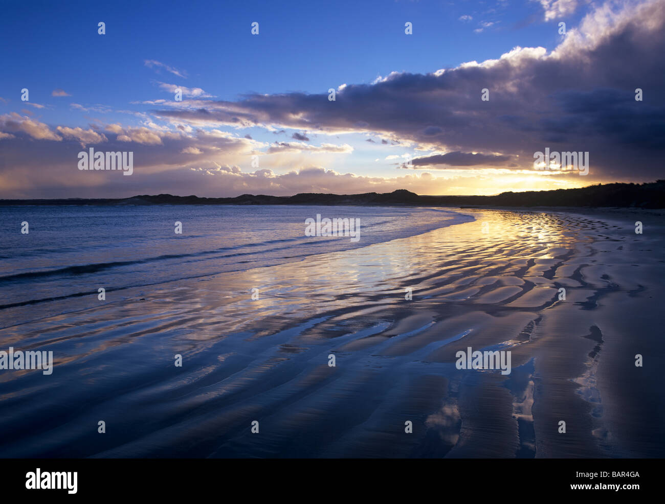 Beadnell Bay beach on the Northumberland coast of England Stock Photo