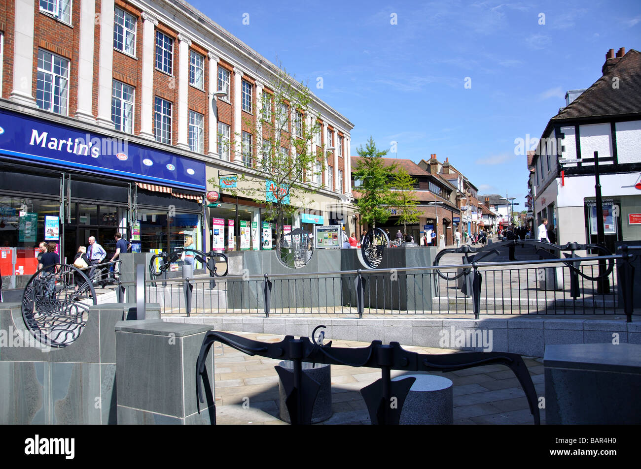 High Street, Leatherhead, Surrey, England, United Kingdom Stock Photo