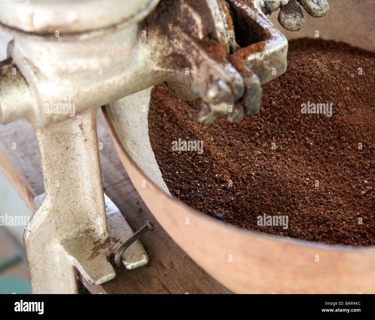 Freshly Ground Coffee Stock Photo
