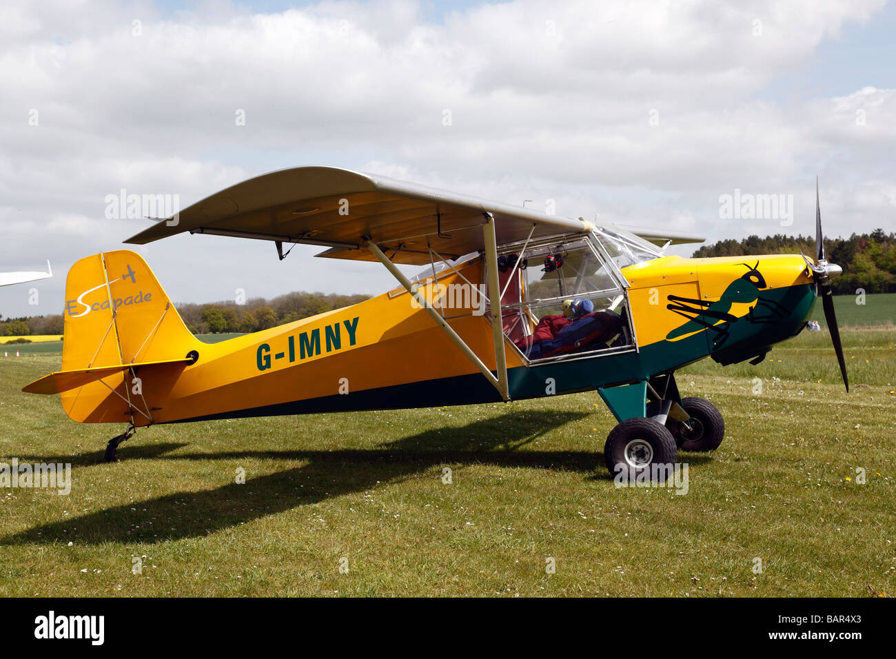 An Escapade microlight aircraft at Popham airfield in Hampshire in England Stock Photo