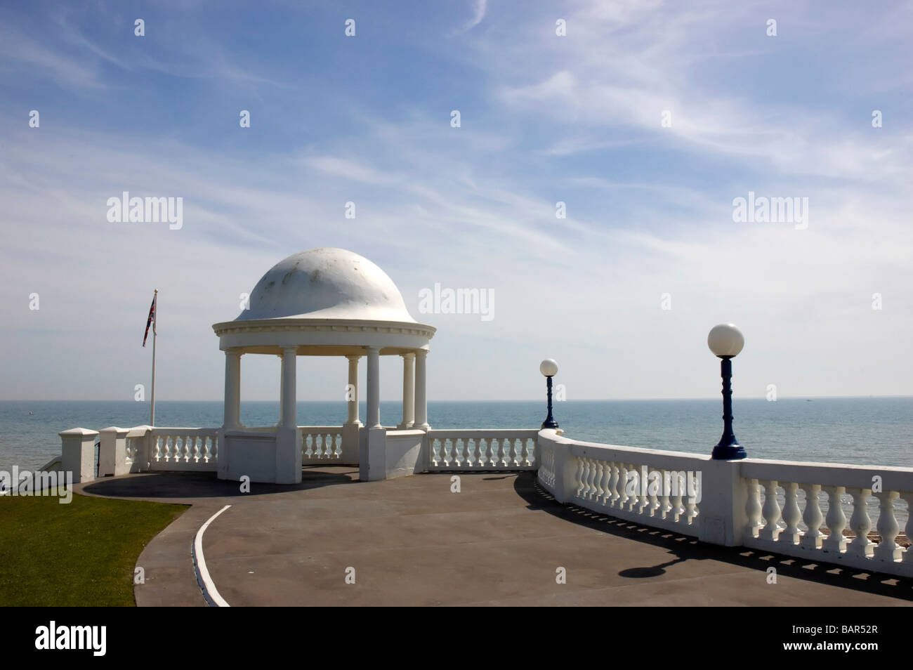A dome on the promenade in an English seaside resort Stock Photo