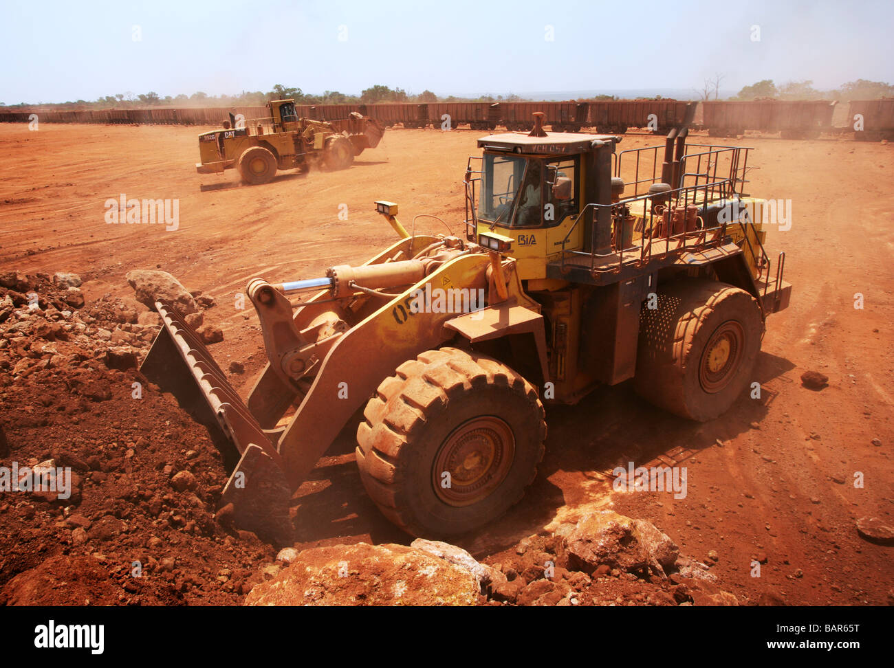 Bauxite mine in Sangaredi, Guinea, West Africa Stock Photo Alamy