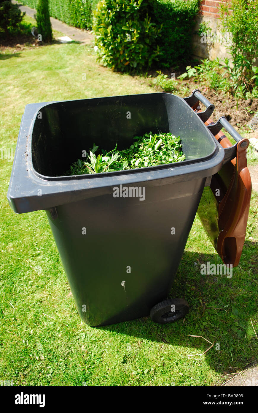 Garden Waste Recycling Bins Stock Photo Alamy