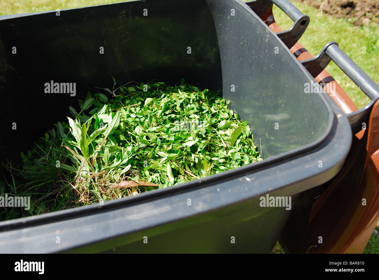 Garden Waste Recycling Bins Stock Photo Alamy
