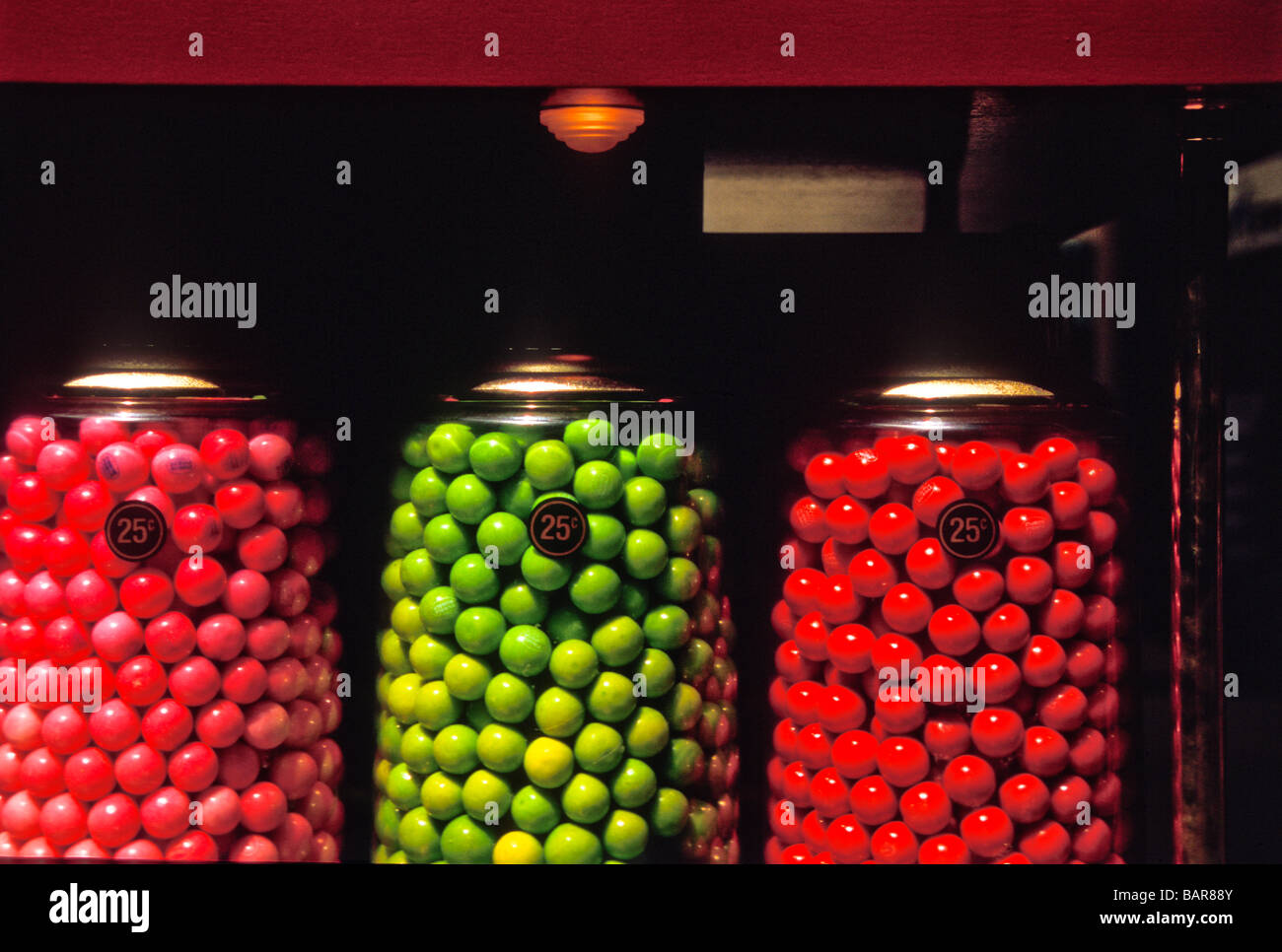 Bubble gum gumballs gumball machine hires stock photography and images