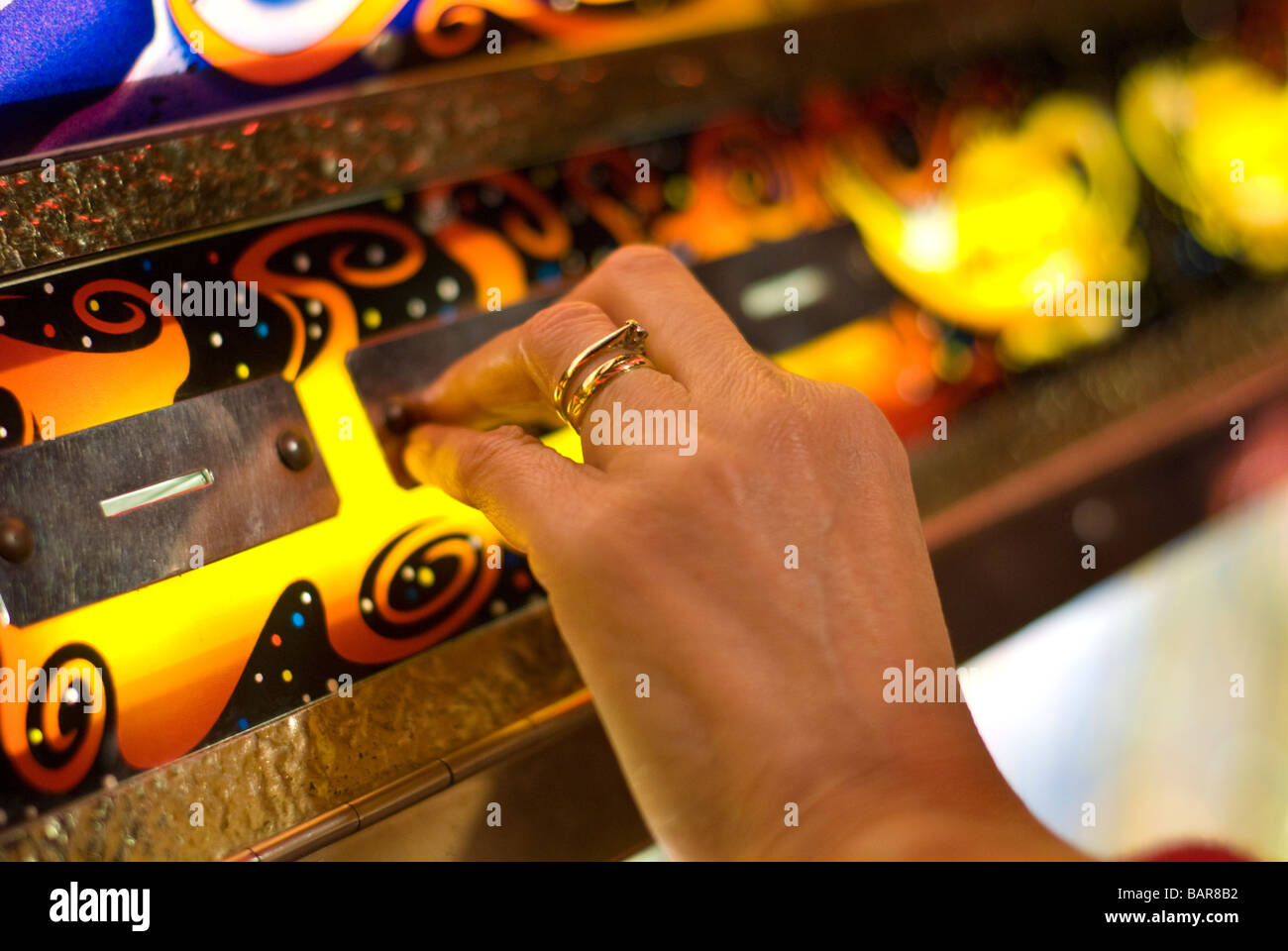 Slot Machine Amusement arcade Stock Photo