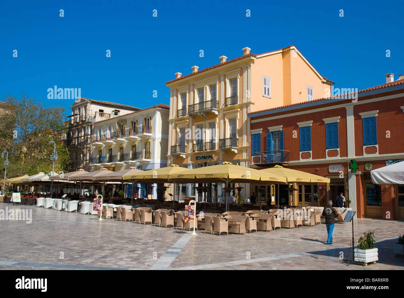Plateia Syntagmatos square in old town Nafplio Peloponnese Greece ...