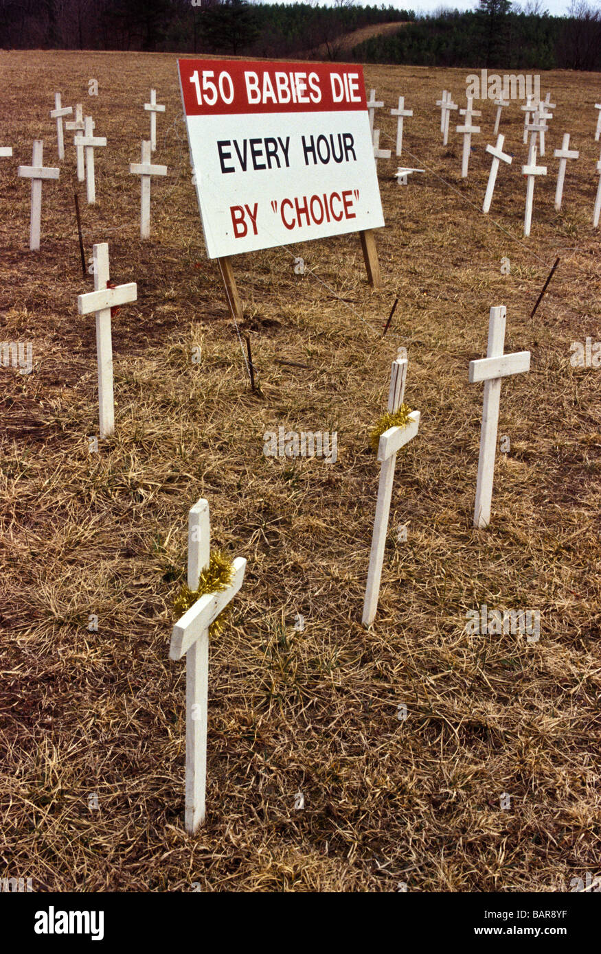 Pro-life, anti abortion signs Stock Photo