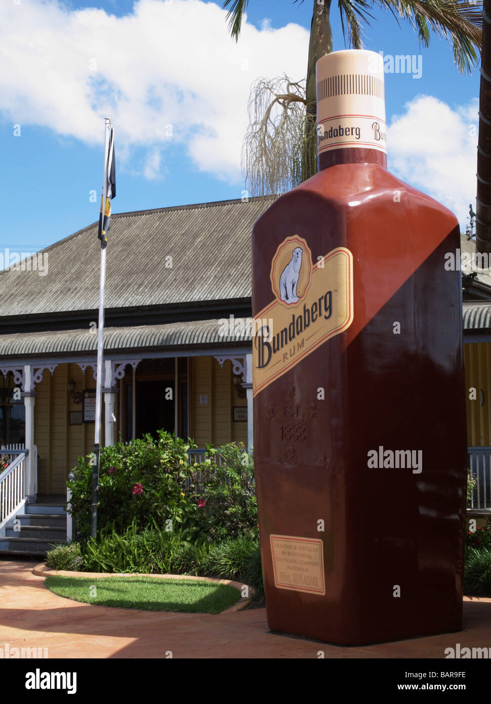 the big rum bottle Stock Photo