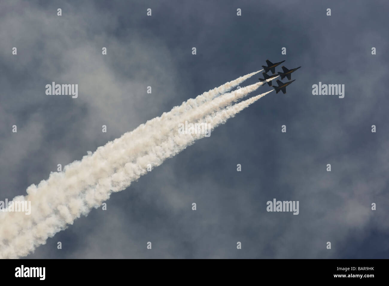 The Blue Angels Navy Flight Demonstration Squadron in their signature