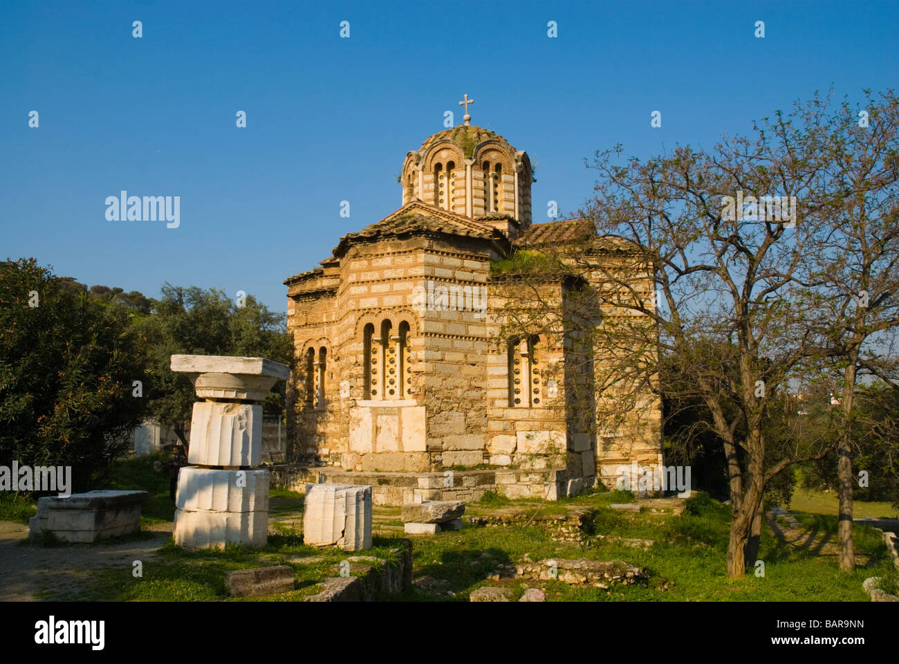 Church of the Holy Apostles at Ancient Agora in Plaka district of Athens Greece Europe Stock Photo