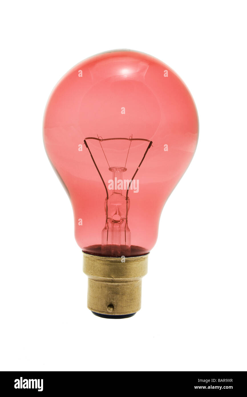 Red Light Bulb Stock Photo Alamy