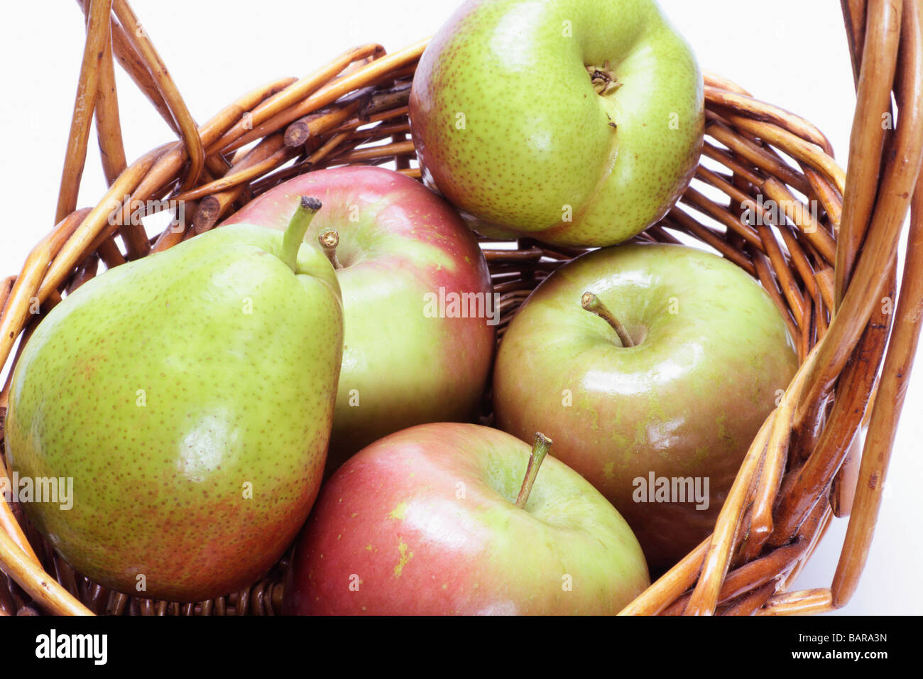 Fruits in Basket Stock Photo