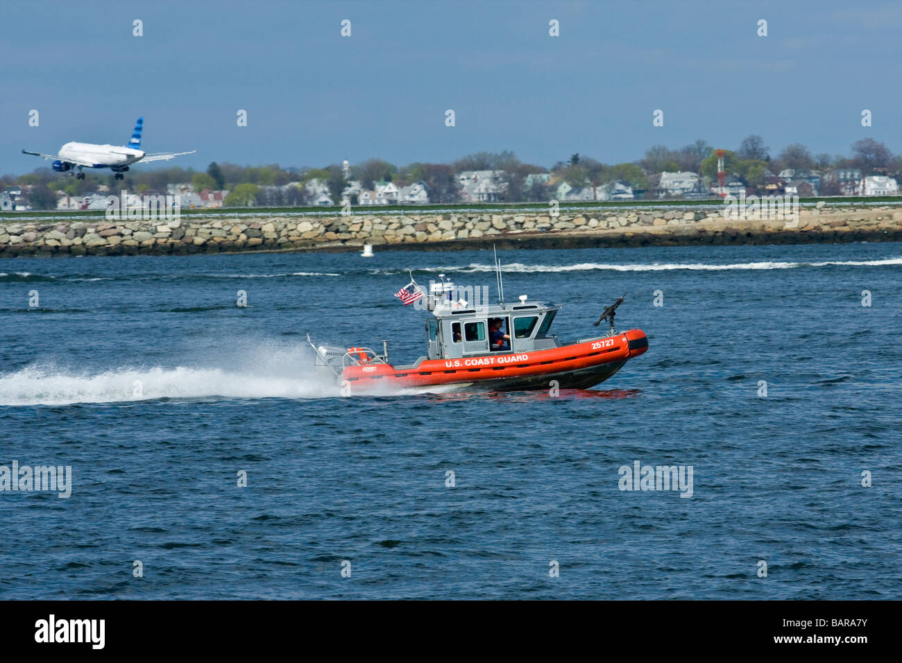 United States Coast Guard (USCG) Defender Class Patrol Boat near an ...