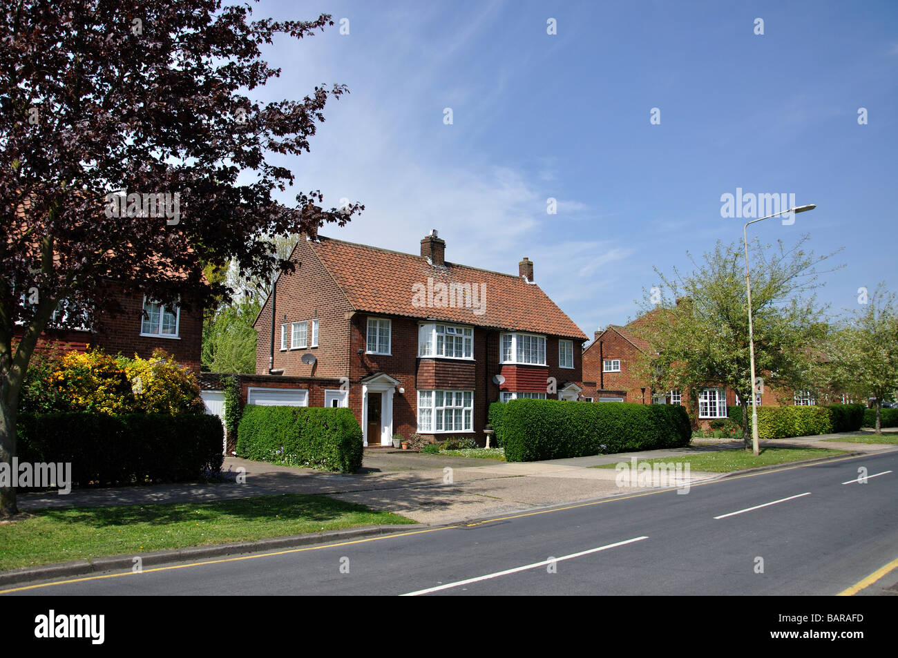 Typical houses in street, Longcroft Lane, Welwyn Garden City