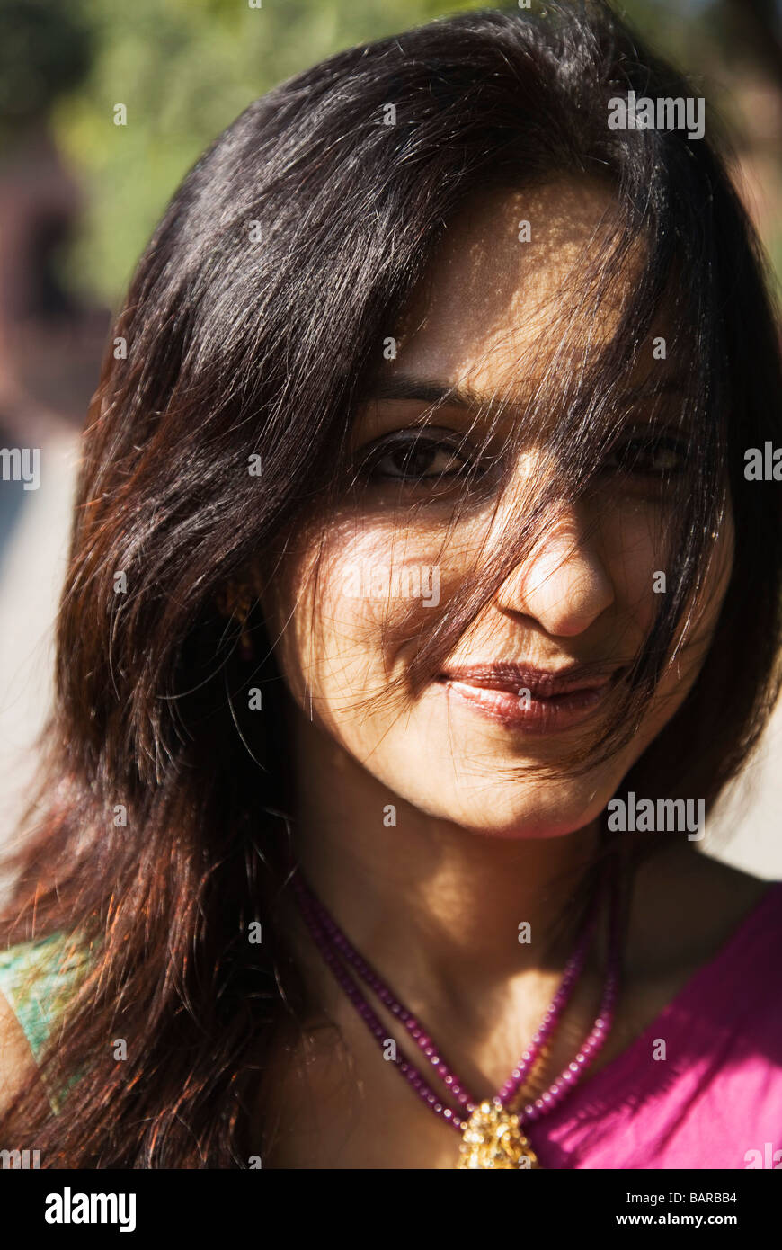 Close-up of a woman smiling Stock Photo