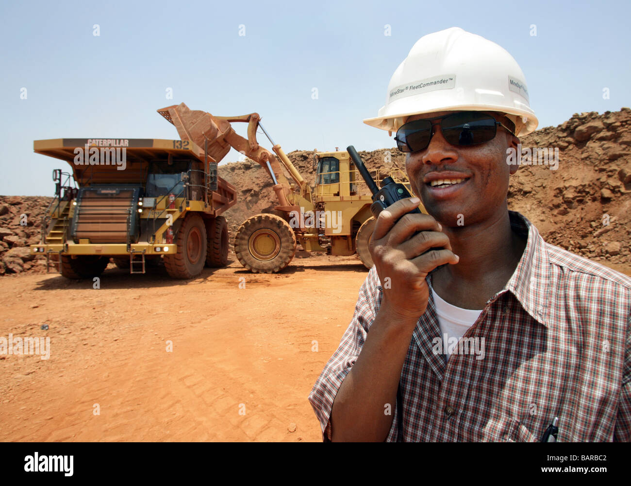 Bauxite mine in Sangaredi, Guinea, West Africa Stock Photo Alamy