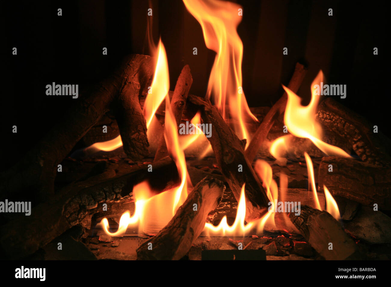 close up picture of a natural gas  burner Stock Photo