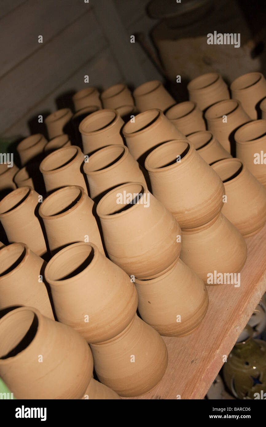 Barbados Pottery Earthworks St Thomas unfired pots Stock Photo Alamy