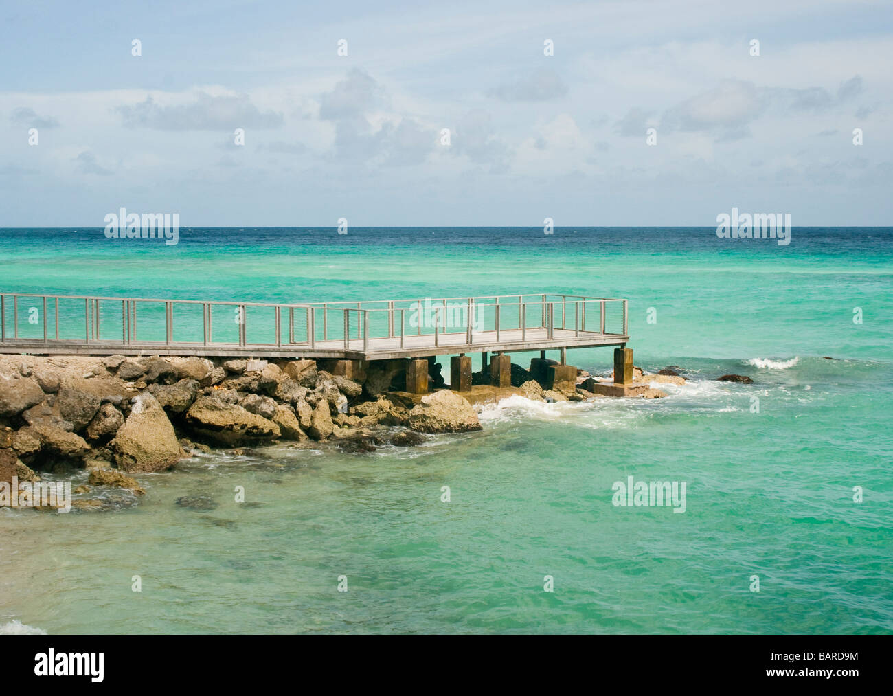 Barbados St Lawrence Gap boat jetty Stock Photo Alamy