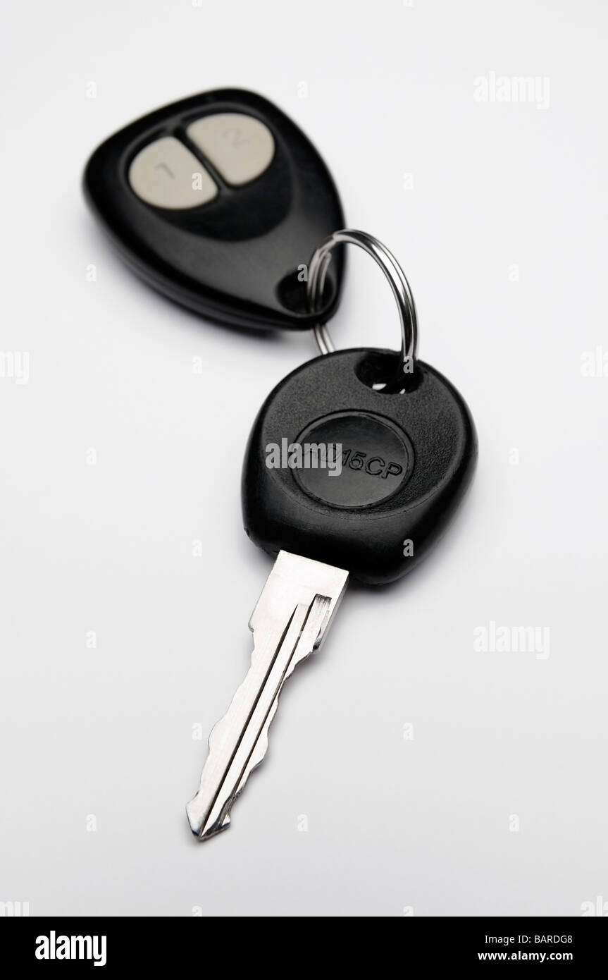 Car Keys on a White Background Stock Photo