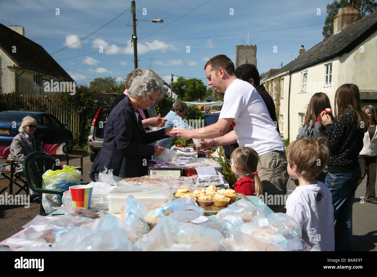 Homemade jams and marmalades for sale made by the WI at a country fete