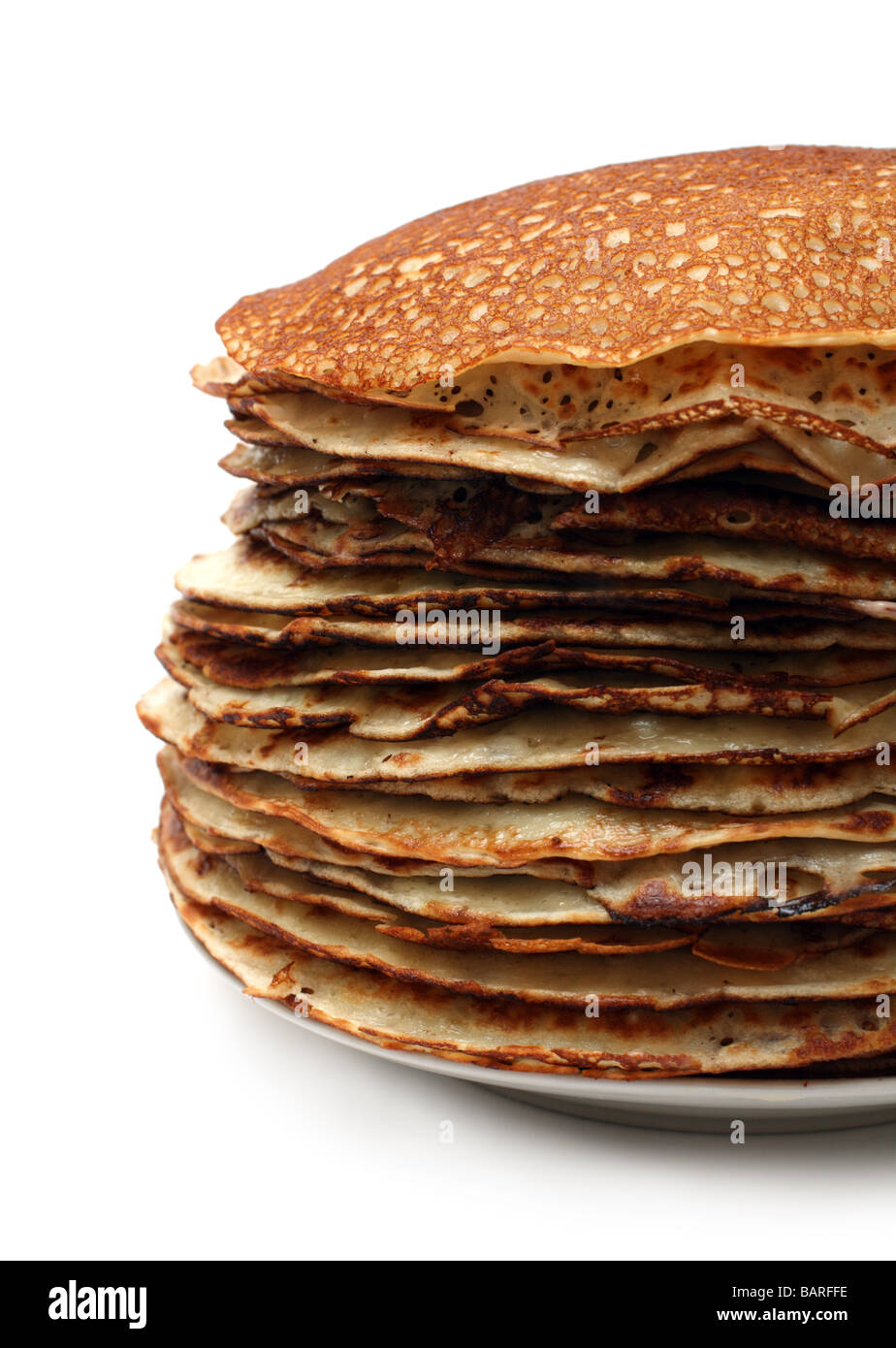 stack of pancakes russian traditional food Stock Photo - Alamy