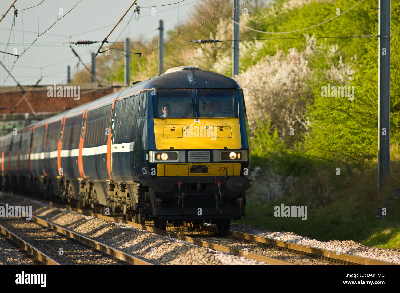 The Intercity 225 high speed train on the east coast main line Stock
