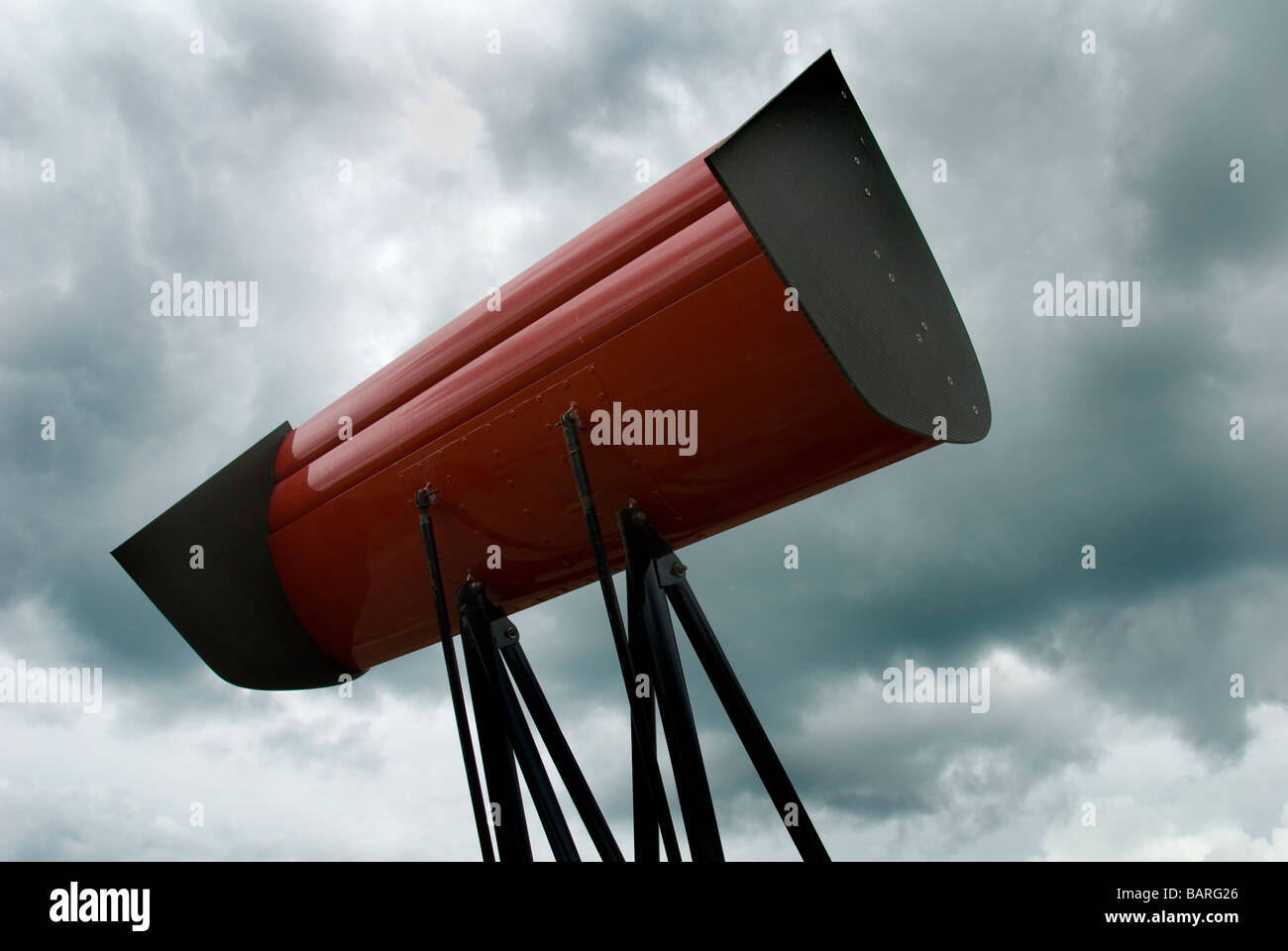 THe Rear Spoiler of a Top Fuel Dragster Stock Photo