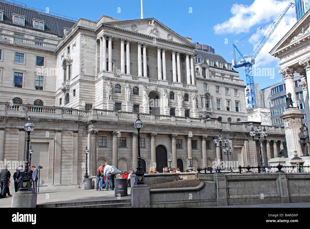 Threadneedle Street city of London Bank England Stock Photo