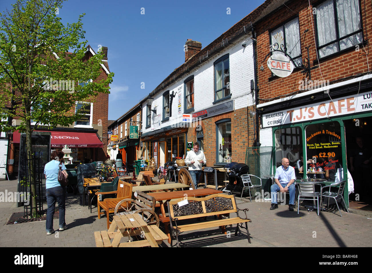 High Street, Old Town, Stevenage, Hertfordshire, England, United Kingdom Stock Photo
