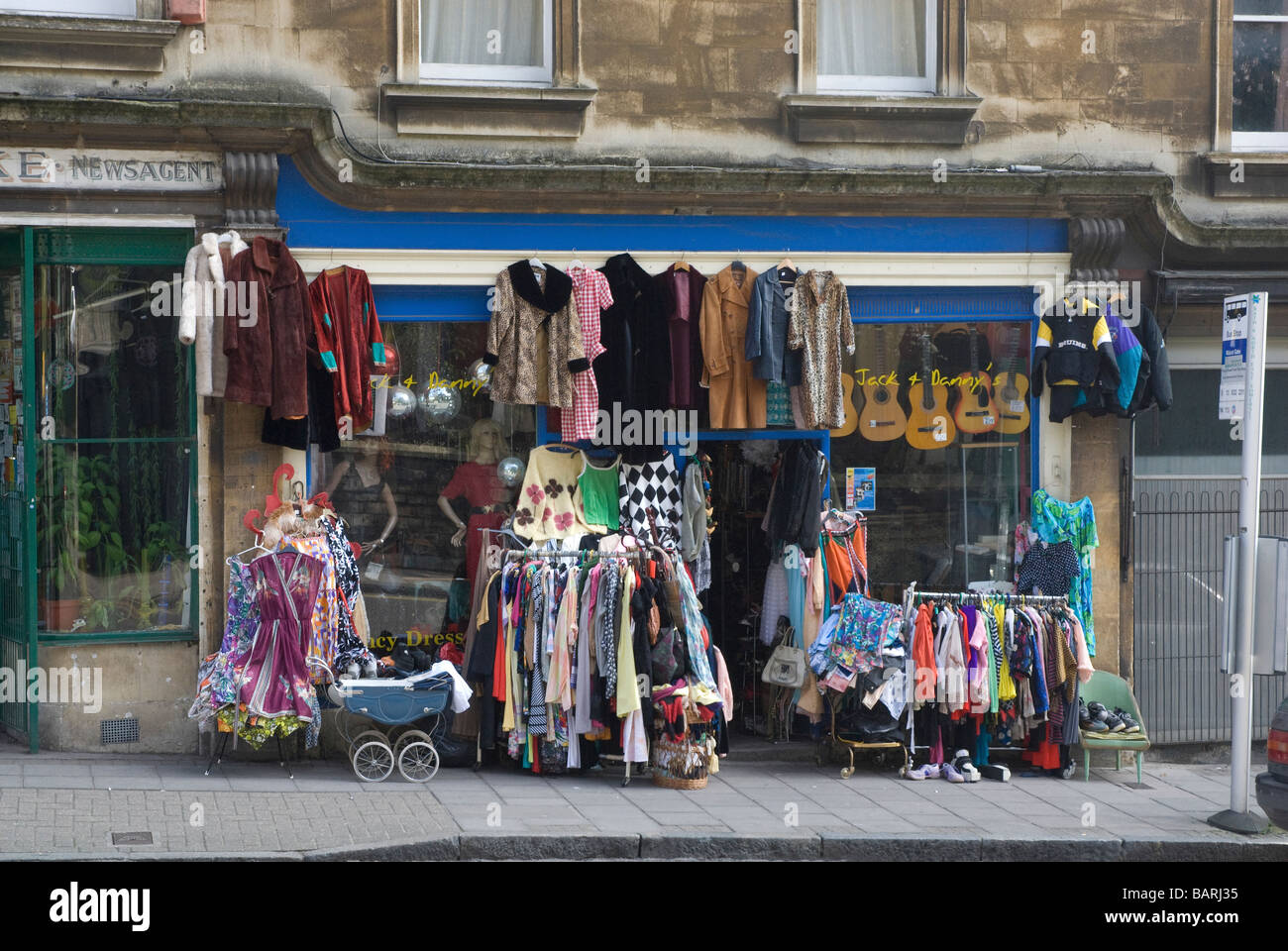 Secondhand clothes shop, "Walcot Street" "Bath Spa" Somerset UK Stock