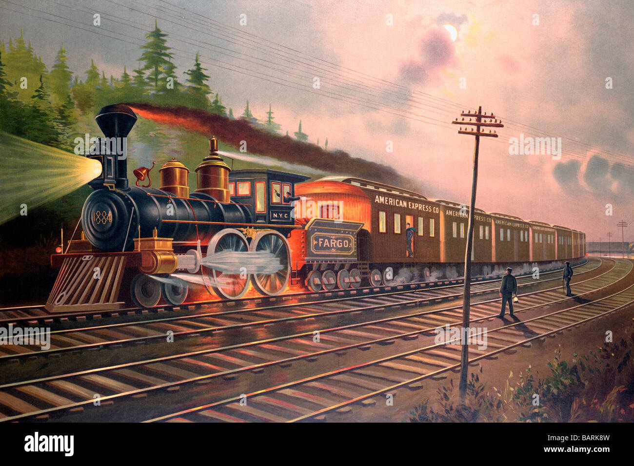 Trains in 1870s hi-res stock photography and images - Alamy