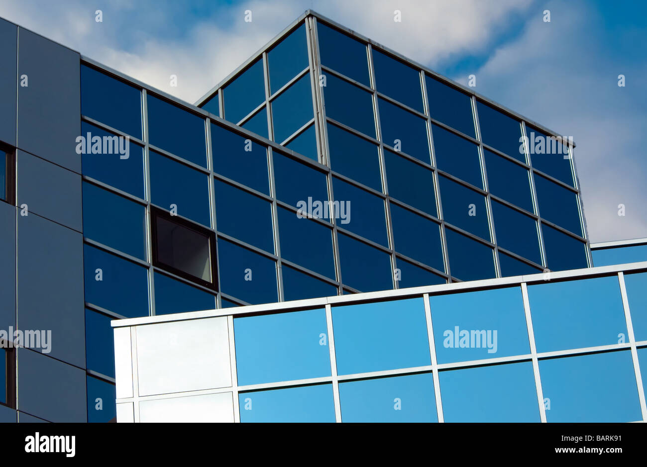 Modern office buildings with lots of glass Stock Photo - Alamy