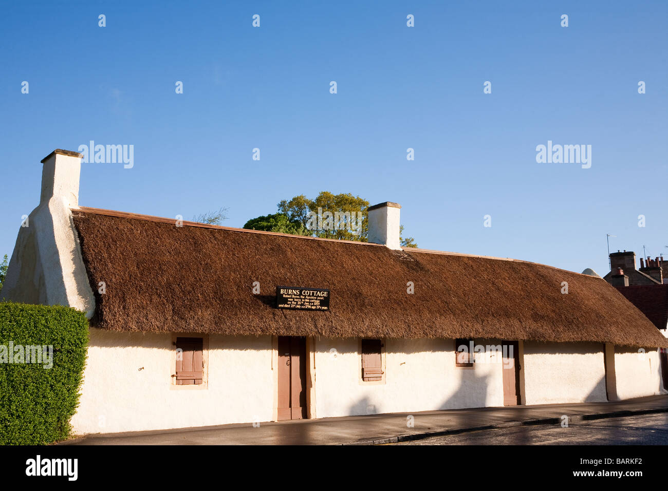 Burns Cottage, Alloway, Ayrshire, Scotland Stock Photo Alamy