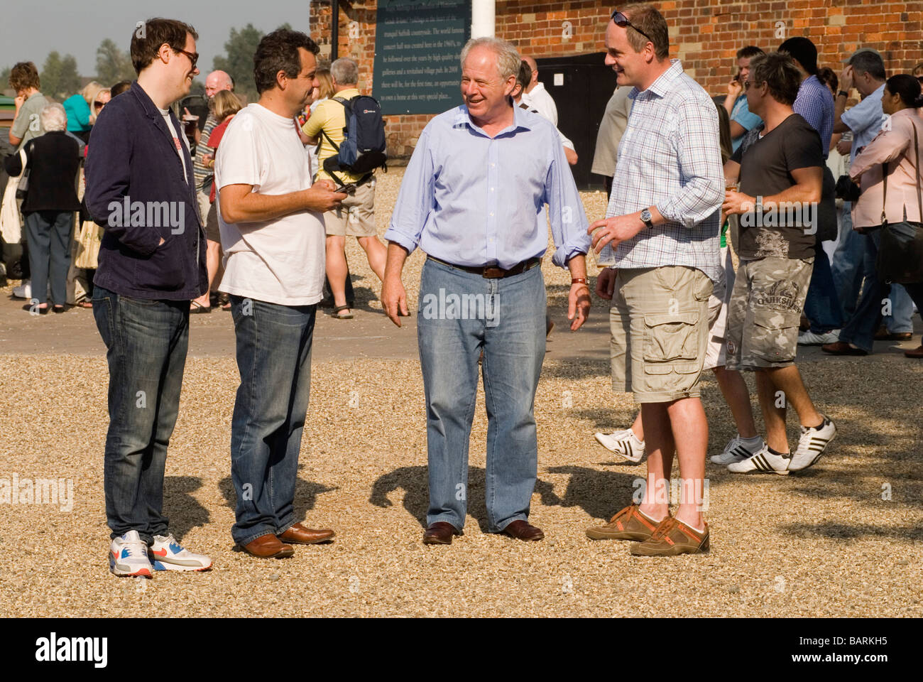 Tom Parker Bowles Mark Hix and Matthew Fort Aldeburgh Food Fair at Snape Maltings Suffolk UK The three chefs   2009 2000s HOMER SYKES Stock Photo