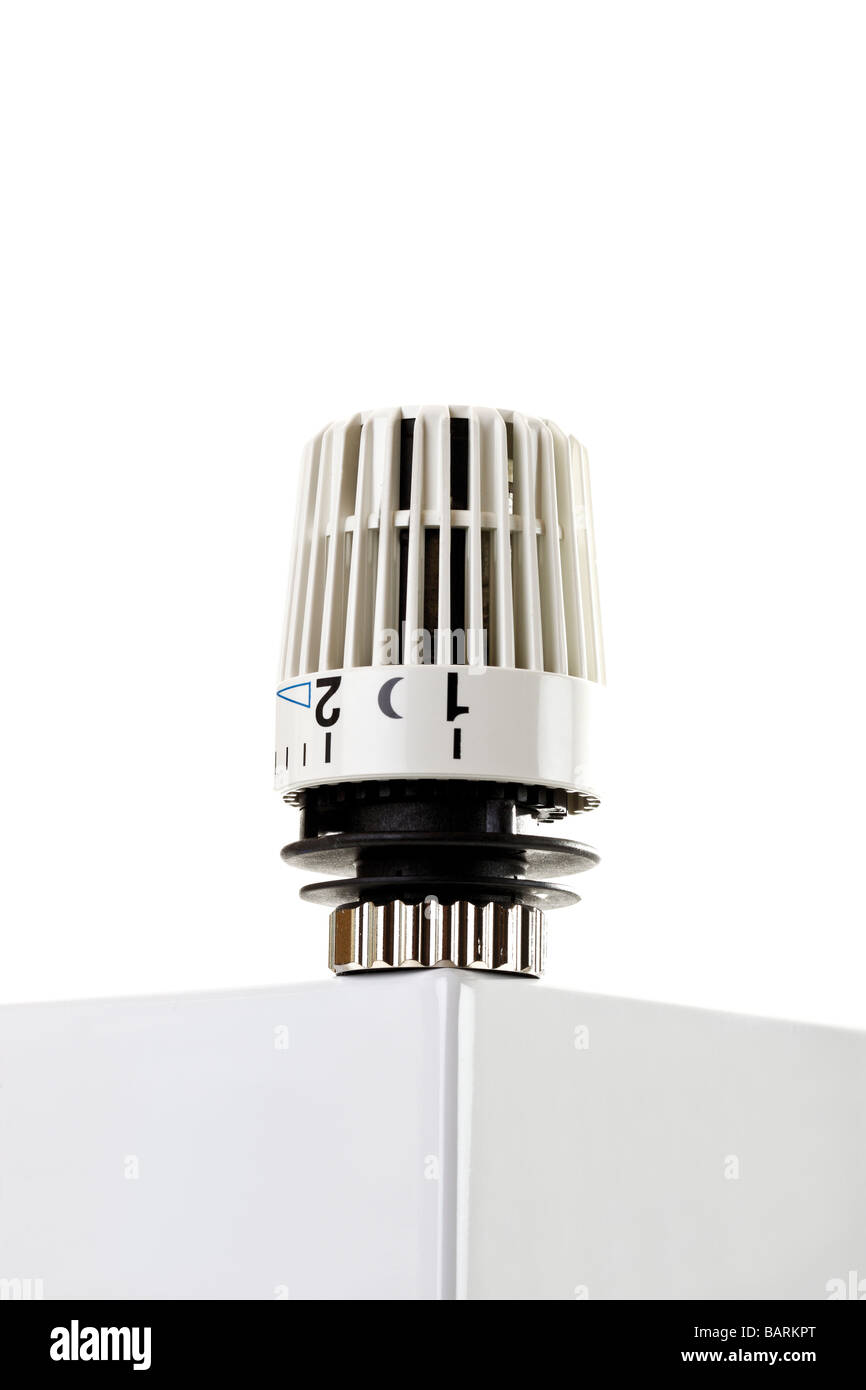 Thermostat on heating Stock Photo Alamy