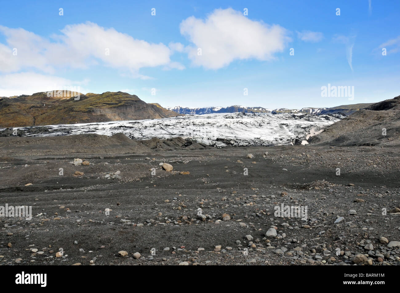 Ground moraine in front of the terminus of the Solheimajokull Stock Photo 23877552 Alamy