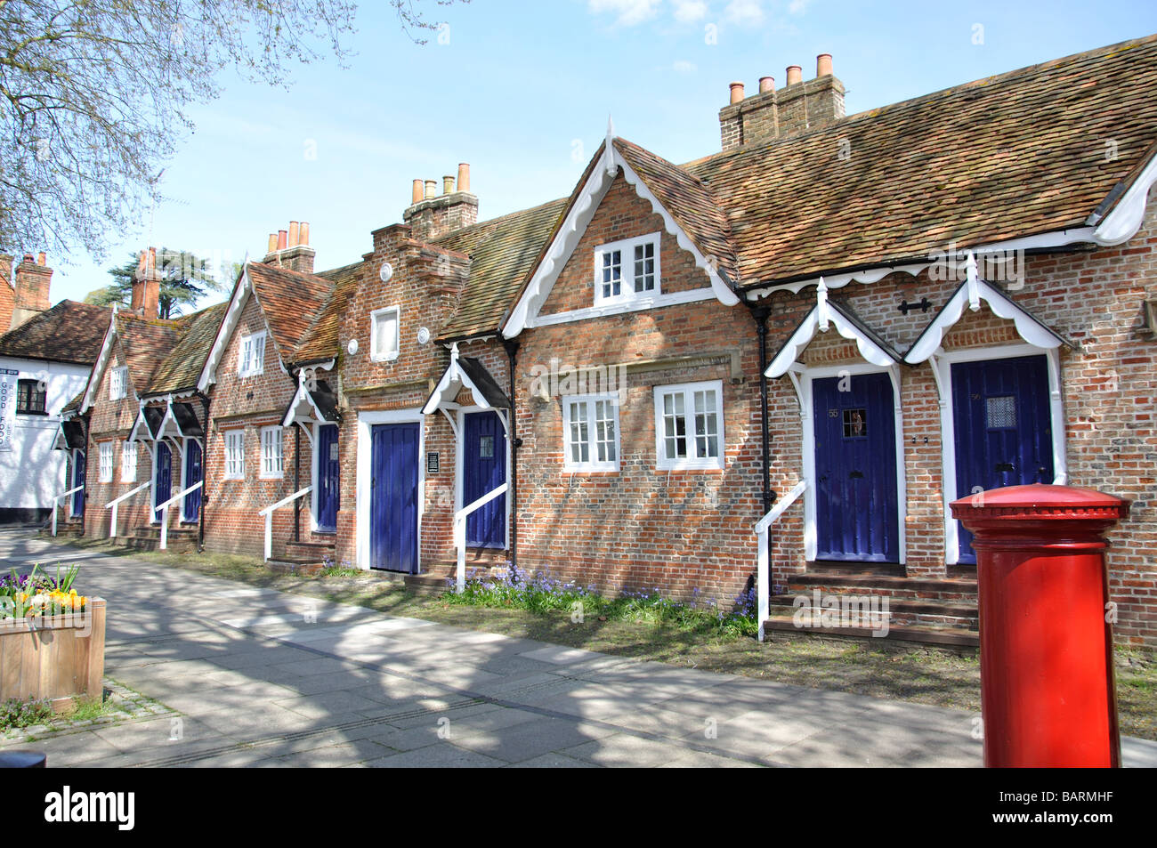 17th Century almshouses, Castle Street, Farnham, Surrey, England