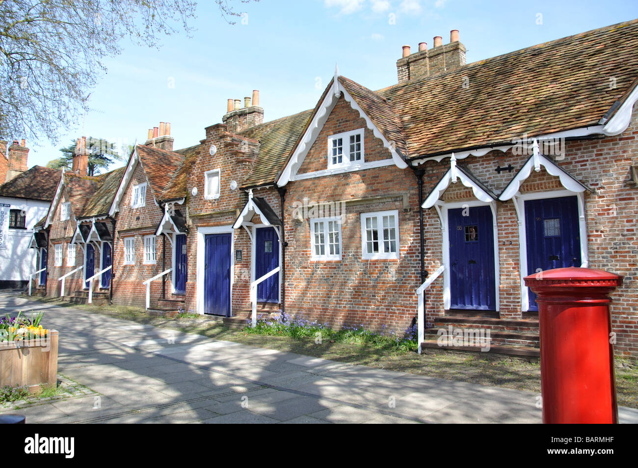 17th Century almshouses, Castle Street, Farnham, Surrey, England, United Kingdom Stock Photo