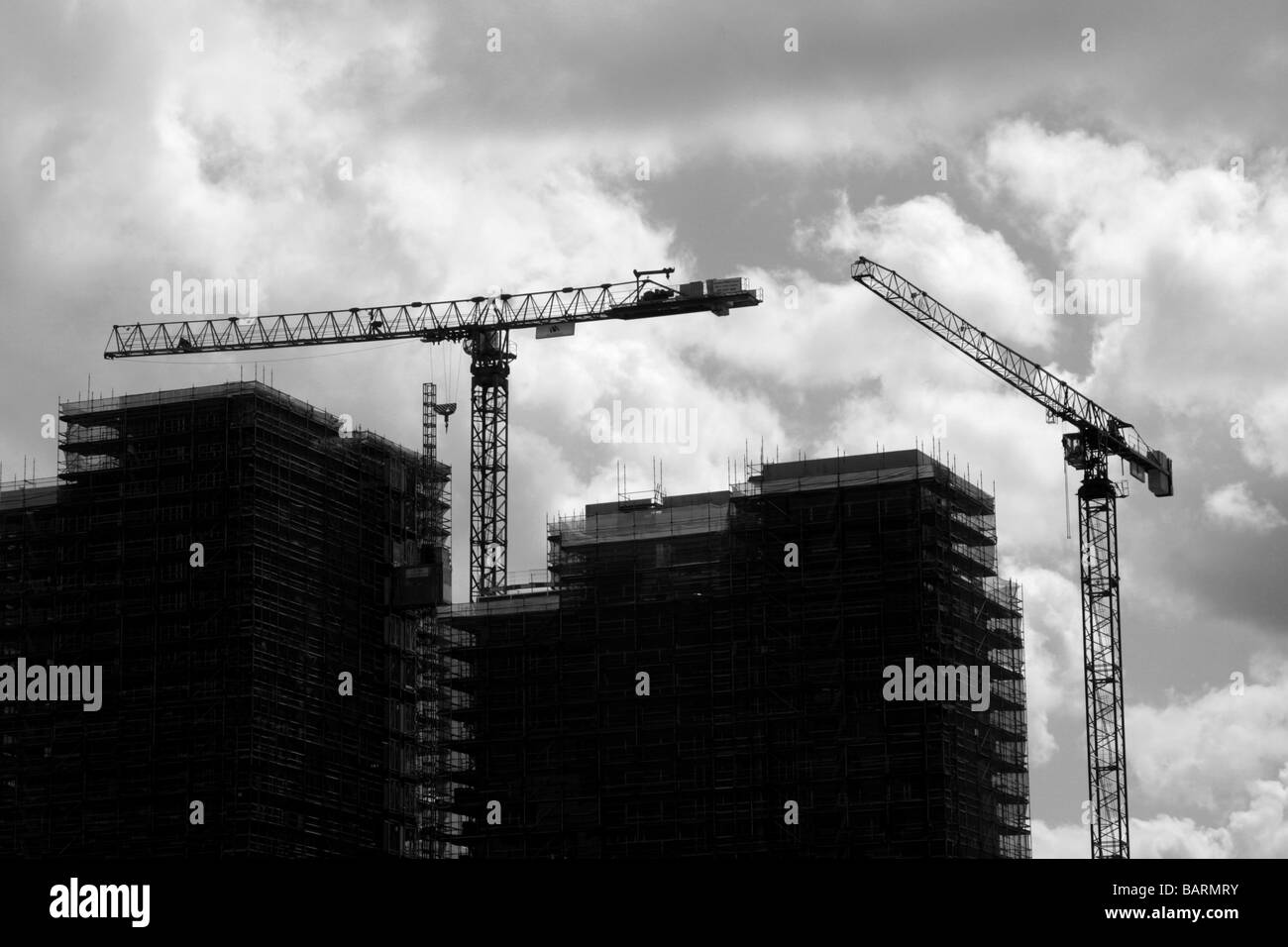 Construct construction site build Black and White Stock Photos & Images ...