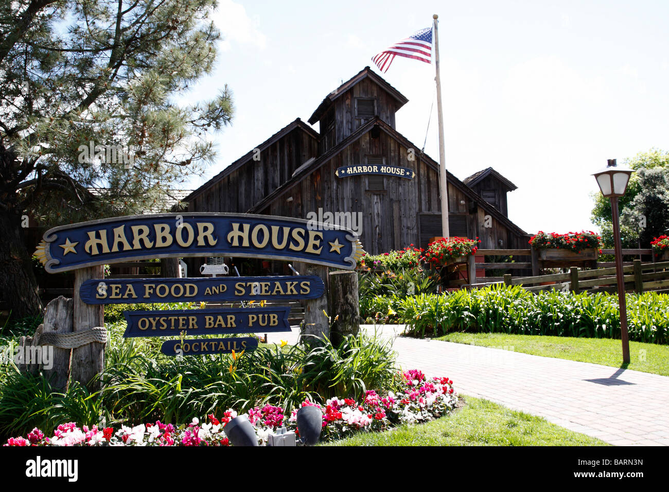 entrance to the harbor house restaurant and pub seaport village embarcadero san diego california