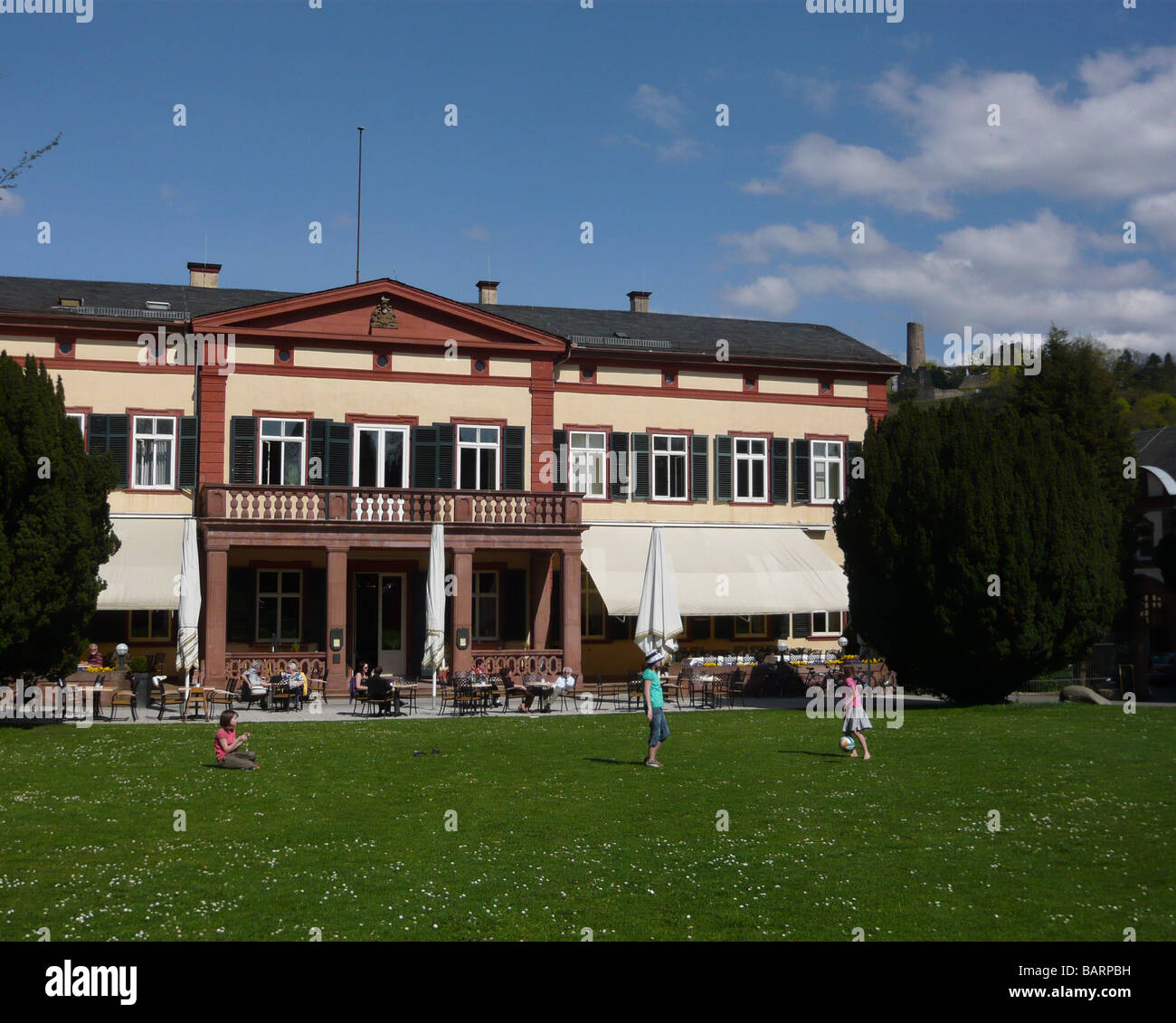 Weinheimer Schloss and Schlosspark with the castle 'Windeck', Weinheim, Germany Stock Photo