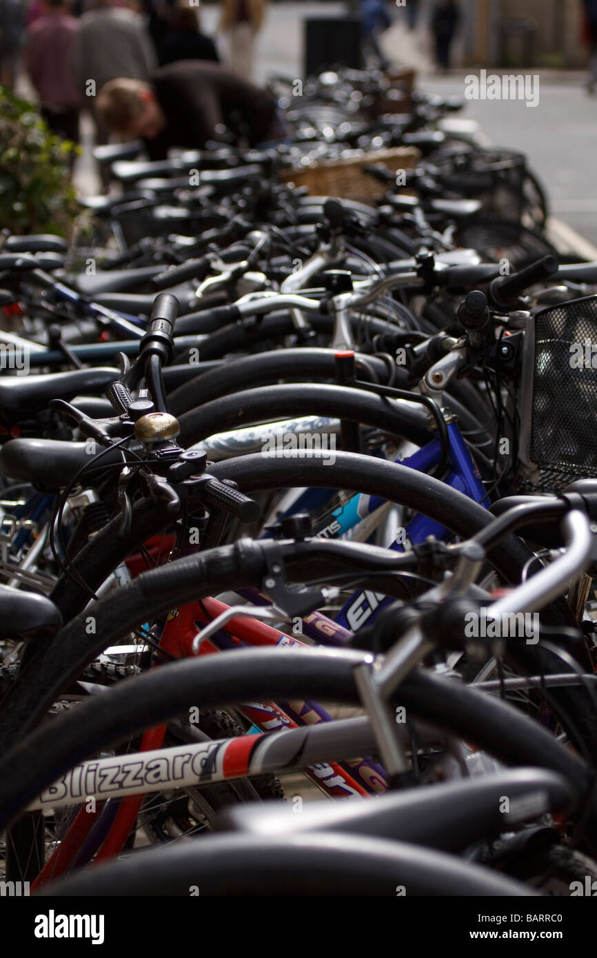 City Centre Bicycle Racks Stock Photo Alamy