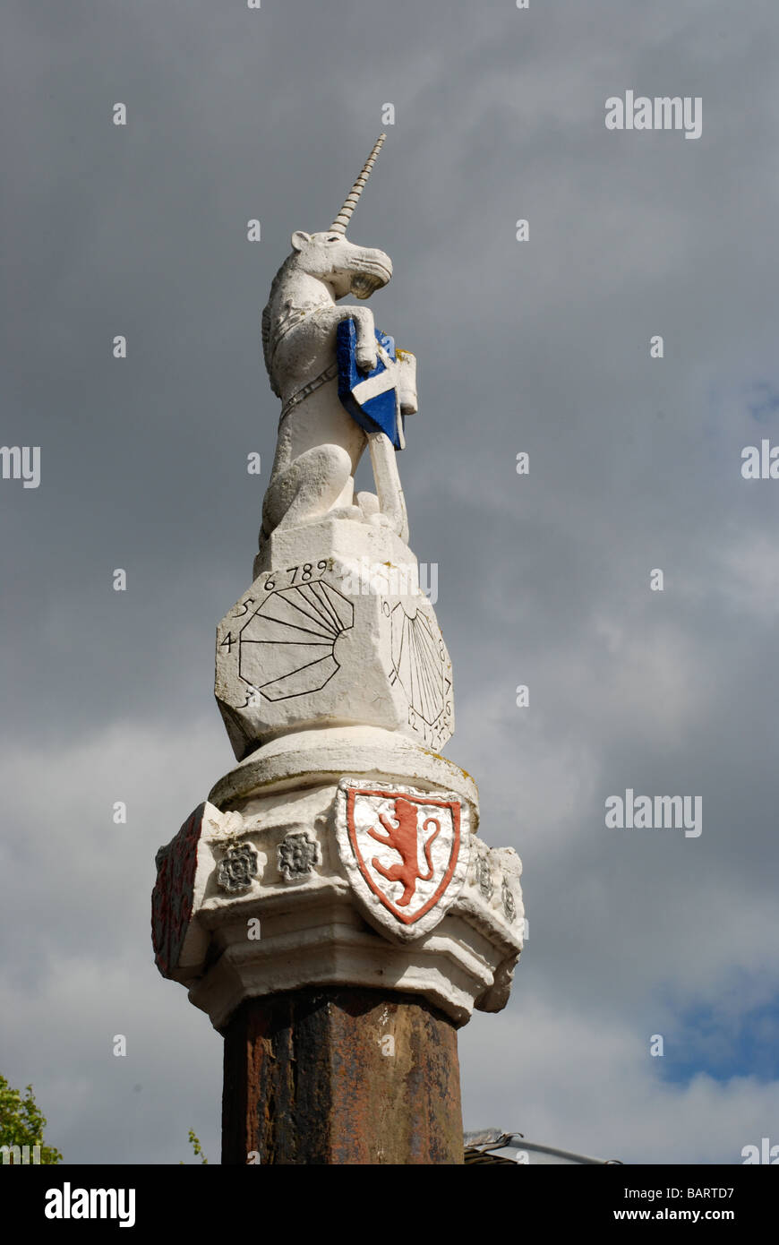 The Mercat Cross Inverkeithing Stock Photo