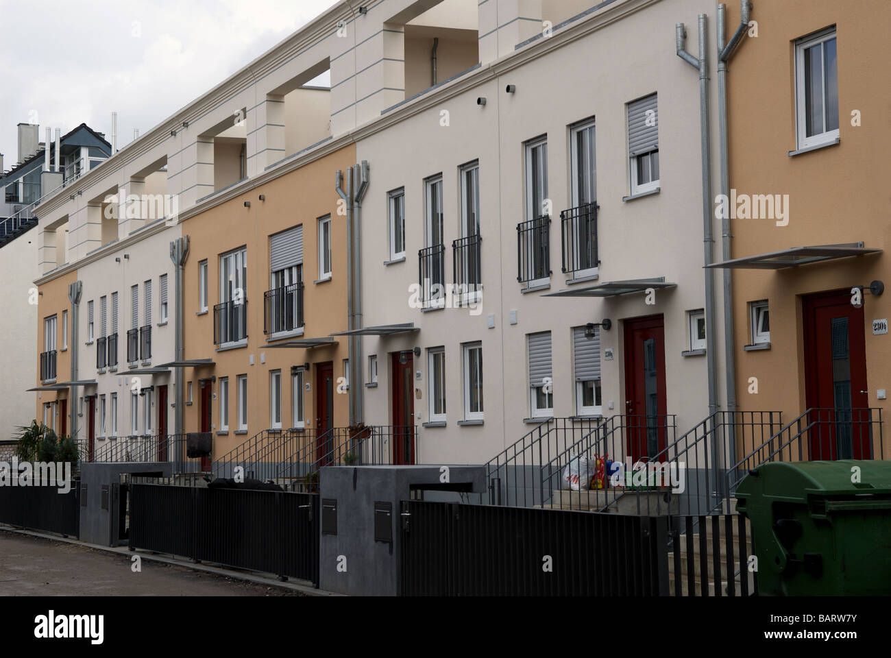 Newly built social housing development with geothermal energy heating