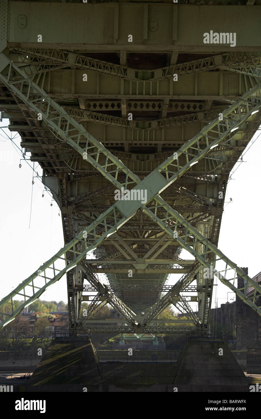 The Silver Jubilee Bridge over the River Mersey and Manchester Ship Canal at Runcorn Gap, Cheshire, UK Stock Photo